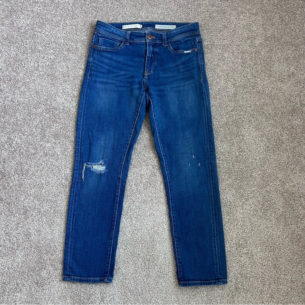 Anthropologie Pilcro Women’s Slim Boyfriend Distressed Blue Jeans Size 27